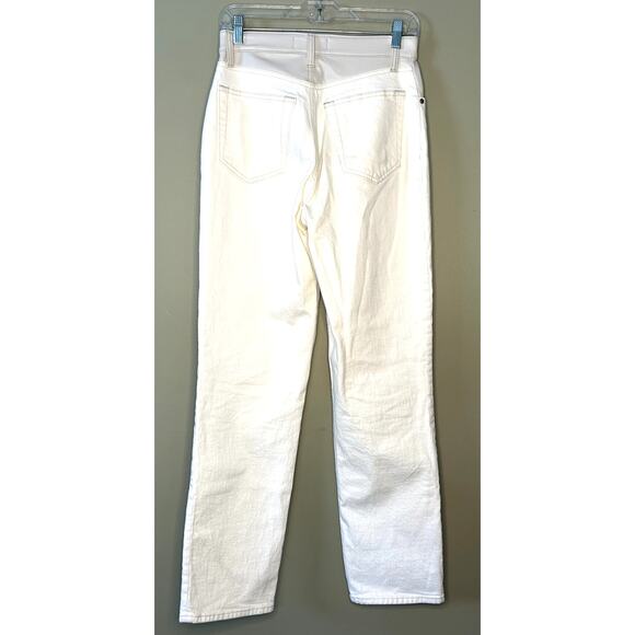 Abercrombie A & F The 90's Straight Ultra High Rise Cream Jeans Curve Love 28/6 - Picture 10 of 11